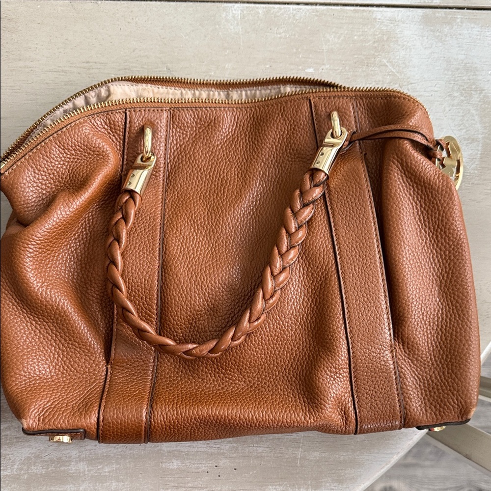Michael Kors Tan Leather Shoulder Bag